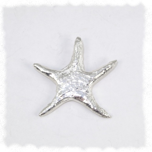 Silver starfish with ripples